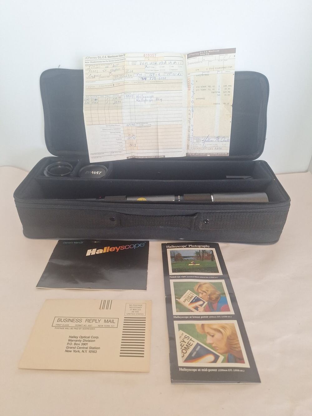 HalleyScope 40mm Japanese Coated Optics Spotting Scope w Case Tripod Docs